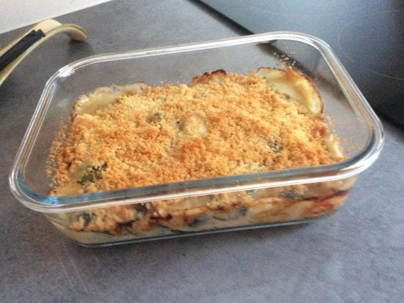 Cliquez pour zoomer ! Crumble courgettes, chèvre et lardons Thermomix par boissieu