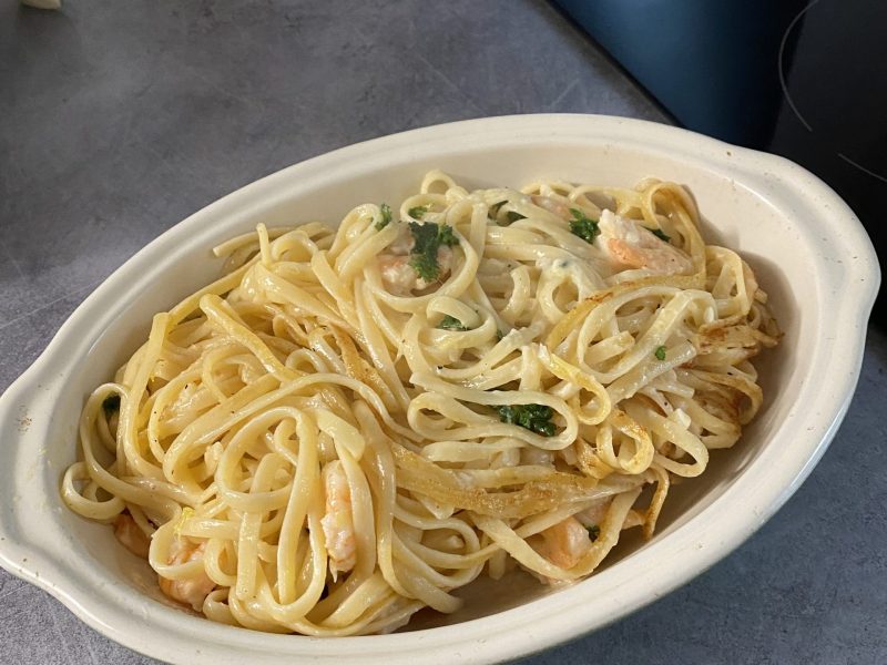 Cliquez pour zoomer ! Linguine aux poireaux et aux crevettes Thermomix par boissieu