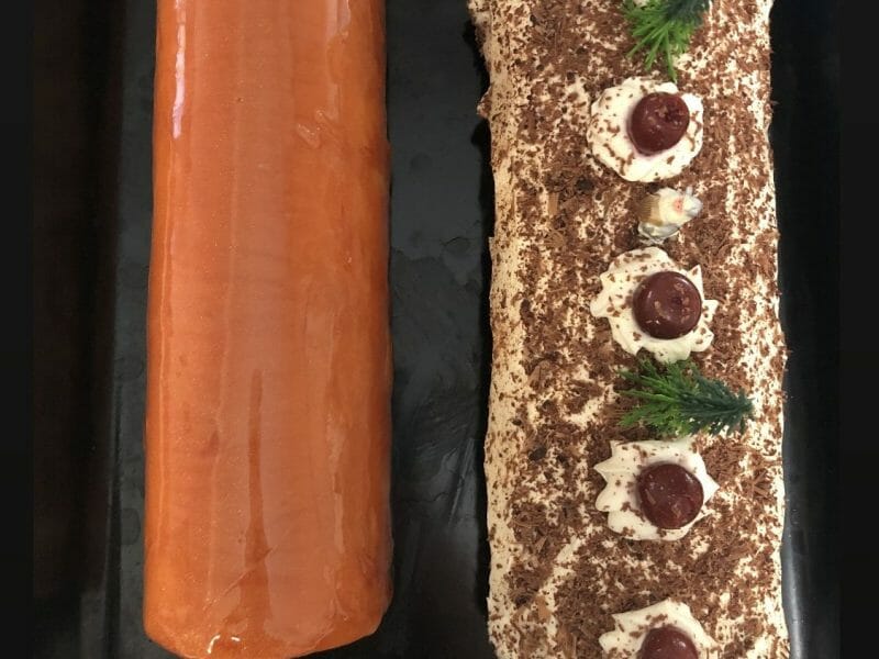 Cliquez pour zoomer ! Bûche forêt noire Thermomix par annadudu63