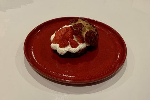 Cliquez pour zoomer ! Choux craquelin fraises chantilly Thermomix par alban_cnrt