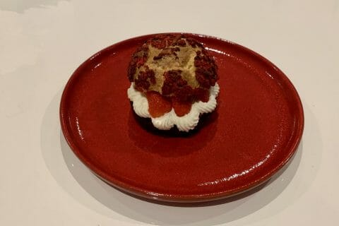 Cliquez pour zoomer ! Choux craquelin fraises chantilly Thermomix par alban_cnrt