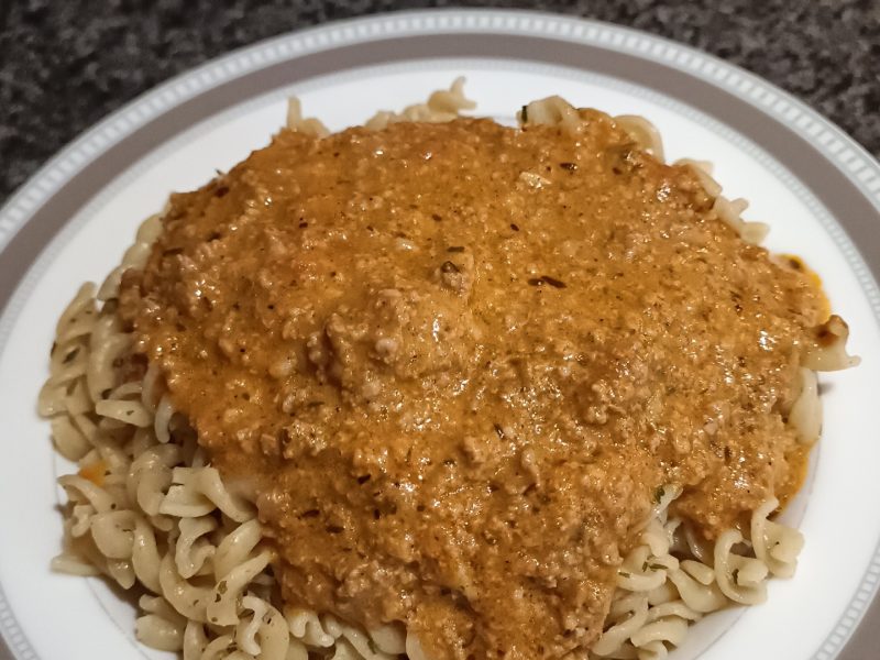 Cliquez pour zoomer ! Pâtes crémeuses à la saucisse Thermomix par ams54