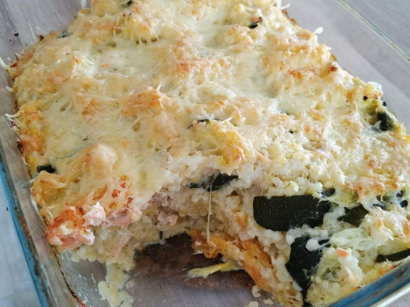 Cliquez pour zoomer ! Gratin de perles, saumon et courgettes Thermomix par mllejulie29