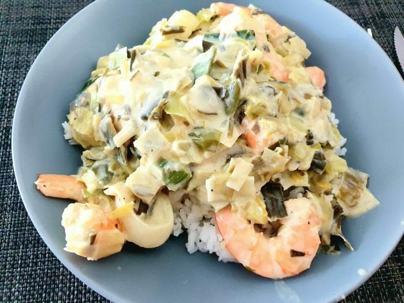 Cliquez pour zoomer ! Crevettes roses aux poireaux Thermomix par tatiana_63