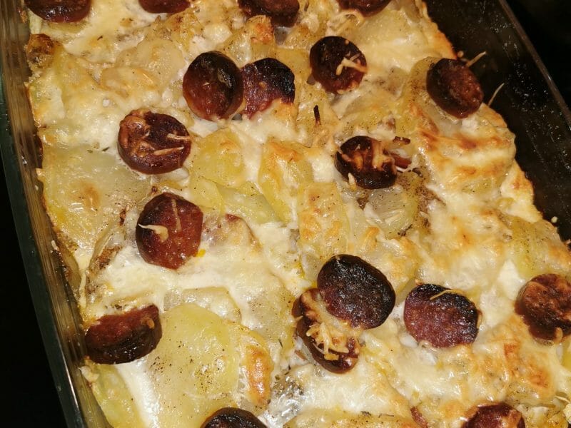 Cliquez pour zoomer ! Gratin de pommes de terre au chorizo Thermomix par christelle_528