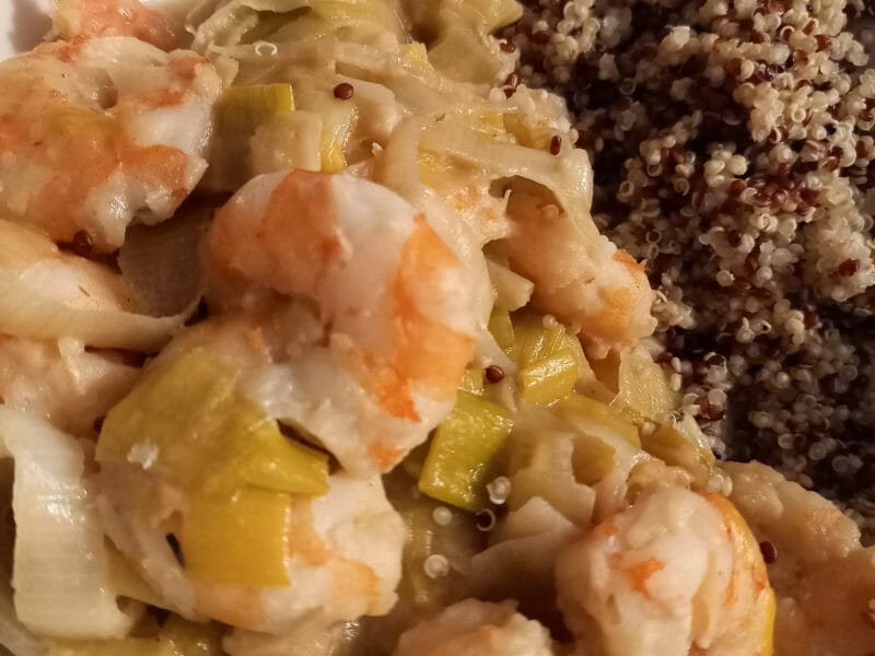 Cliquez pour zoomer ! Crevettes roses aux poireaux Thermomix par claire_437