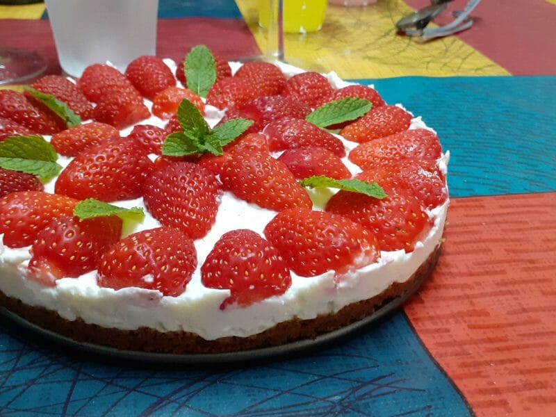 Cliquez pour zoomer ! Tarte aux fraises sans cuisson Thermomix par tflavie