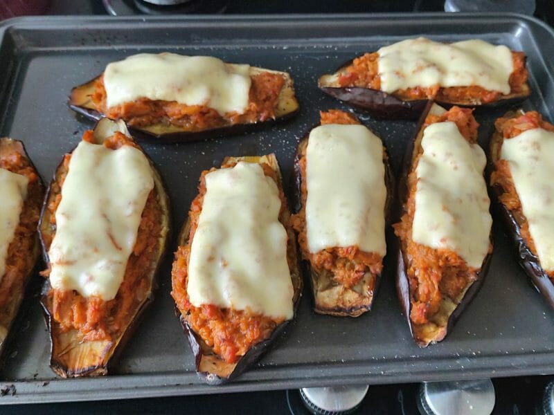 Cliquez pour zoomer ! Aubergines farcies au thon Thermomix par celinetm31
