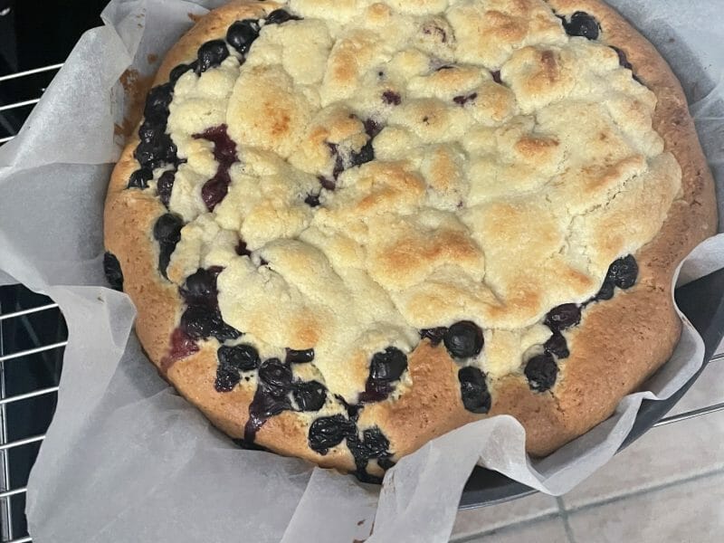 Cliquez pour zoomer ! Gâteau aux myrtilles façon crumble Thermomix par isaza34070