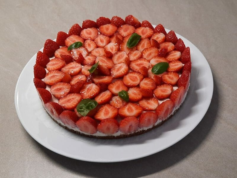 Cliquez pour zoomer ! Tarte aux fraises sans cuisson Thermomix par Florine
