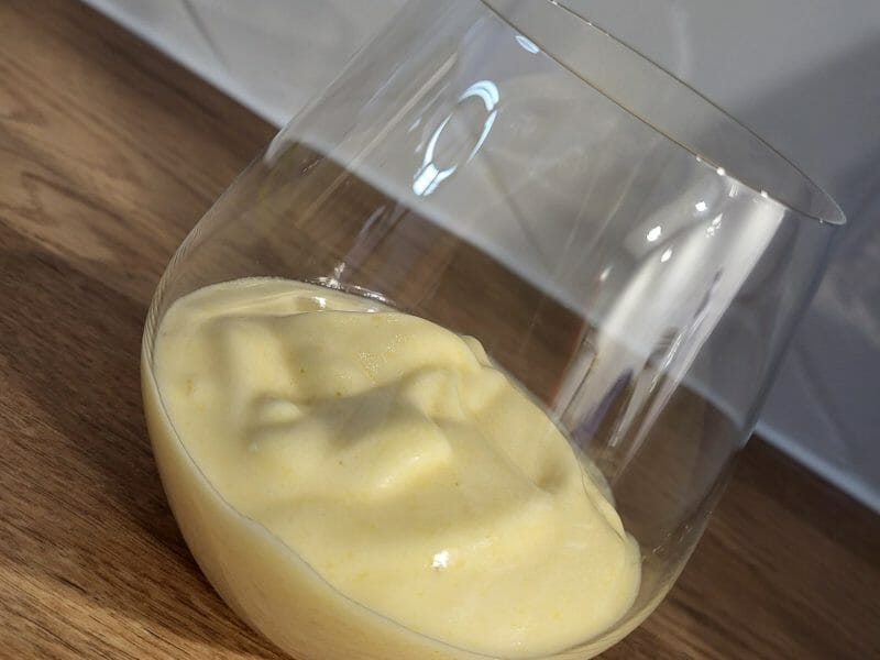 Cliquez pour zoomer ! Mousse de pêches blanches Thermomix par bakso83