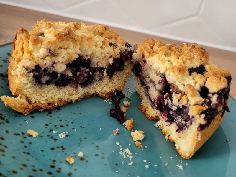 Cliquez pour zoomer ! Gâteau aux myrtilles façon crumble Thermomix par bakso83