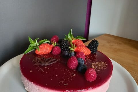Cliquez pour zoomer ! Bavarois aux framboises Thermomix par christine_357