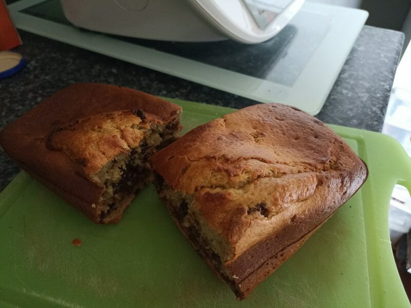 Cliquez pour zoomer ! Cake banane et pépites de chocolat Thermomix par mel783