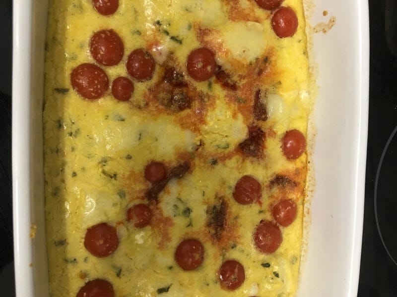 Cliquez pour zoomer ! Clafoutis tomates cerises et fromage de chèvre Thermomix par amel_103