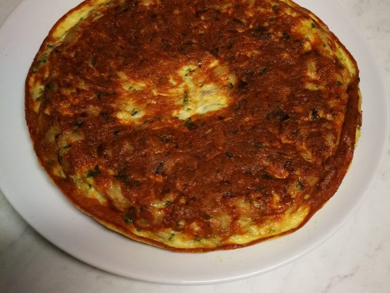 Cliquez pour zoomer ! Tortilla de champignons à l’ail Thermomix par souad_28