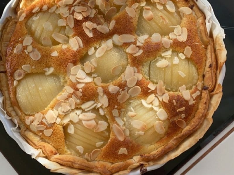 Cliquez pour zoomer ! Tarte aux poires sur lit de chocolat Thermomix par soleildore