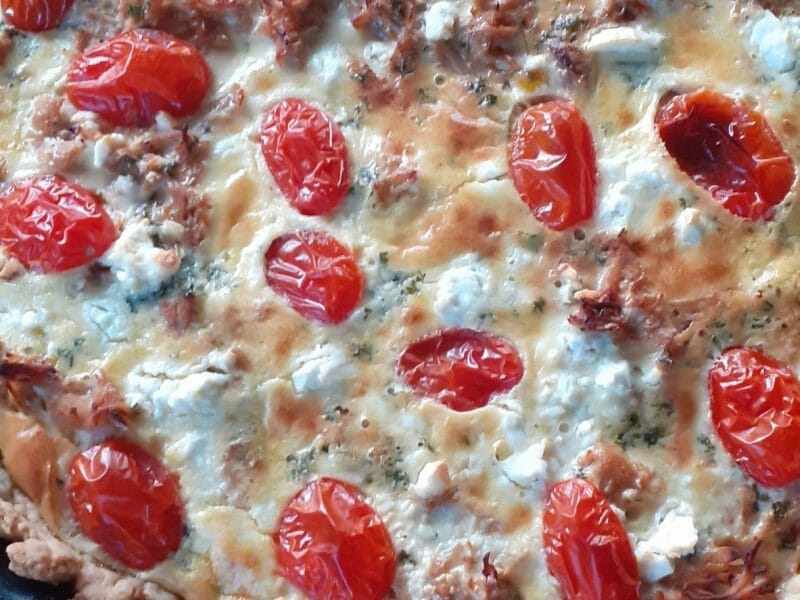 Cliquez pour zoomer ! Quiche poulet et tomates cerises Thermomix par arizette