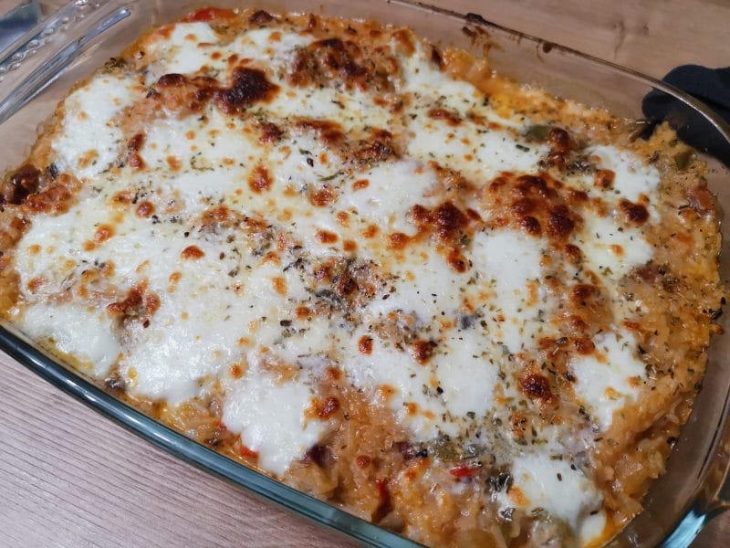 Cliquez pour zoomer ! Gratin de riz façon pizza Thermomix par nessds