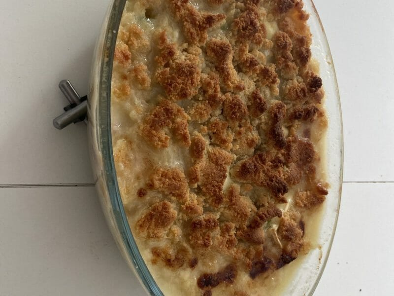 Cliquez pour zoomer ! Crumble courgettes, chèvre et lardons Thermomix par charline_129