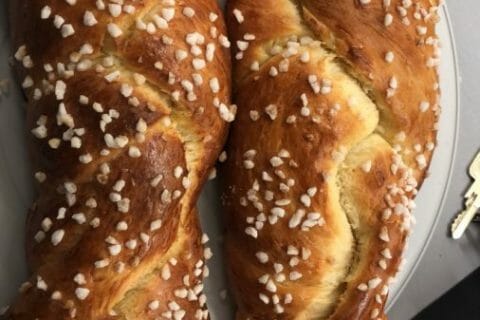 Cliquez pour zoomer ! Brioche tressée à la mie filante au Thermomix