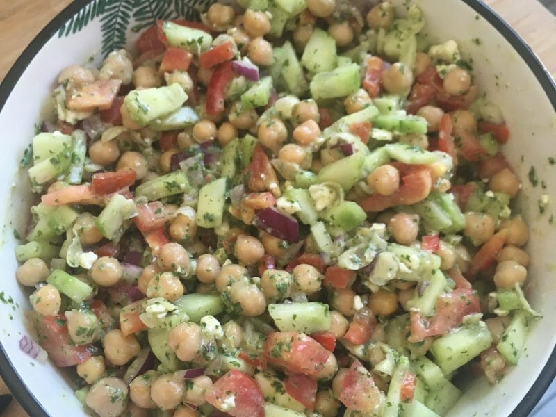 Cliquez pour zoomer ! Salade de pois chiches Thermomix par Gourmandine73