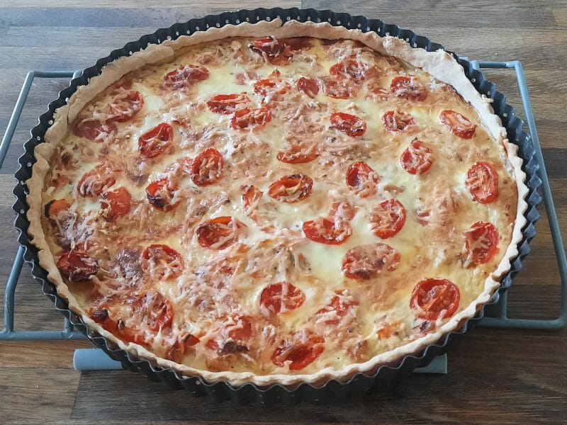 Cliquez pour zoomer ! Tarte au thon, tomate et moutarde Thermomix par Ccilia