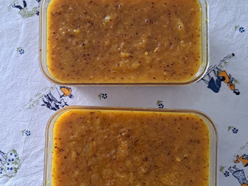 Cliquez pour zoomer ! Relish aux concombres Thermomix par mielmomix