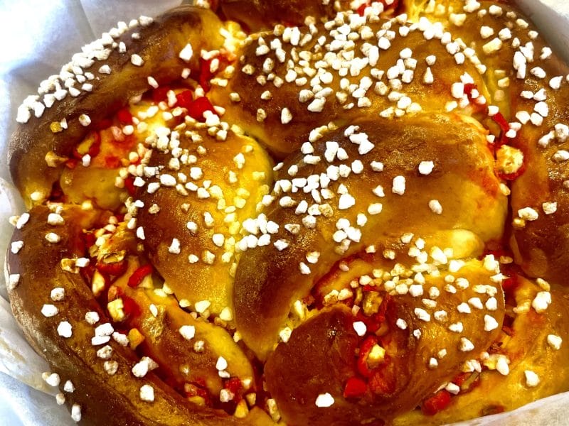 Cliquez pour zoomer ! Brioche aux pralines roses Thermomix par nanouthechou