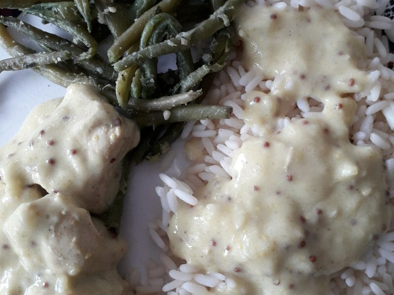 Cliquez pour zoomer ! Blancs de poulet sauce moutarde et curry Thermomix par Fiorille