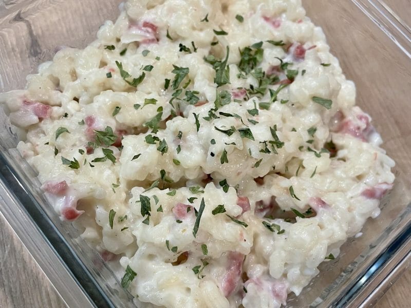 Cliquez pour zoomer ! Risotto façon carbonara Thermomix par Nanie-lily