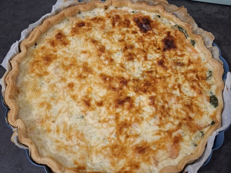 Cliquez pour zoomer ! Tarte épinards, saumon et chèvre Thermomix par 🍲🥘🥧