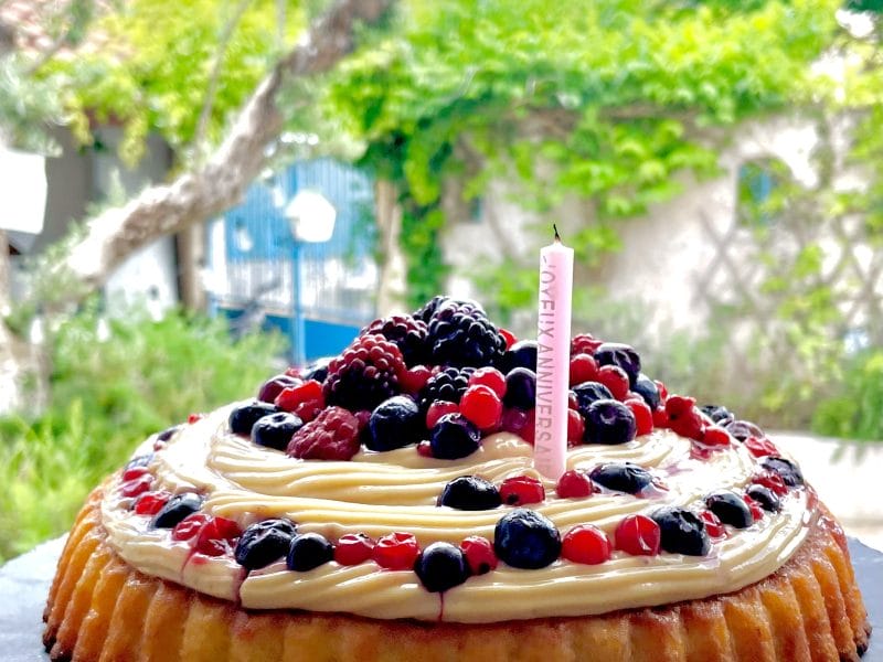 Cliquez pour zoomer ! Tarte renversée aux fruits rouges et citron vert Thermomix par 🍀nanou050885🍀