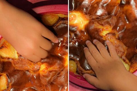 Cliquez pour zoomer ! Flognarde aux pommes (clafoutis aux pommes) Thermomix par Salma Zaz