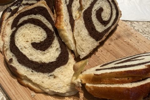 Cliquez pour zoomer ! Brioche marbrée Thermomix par nanouchka58