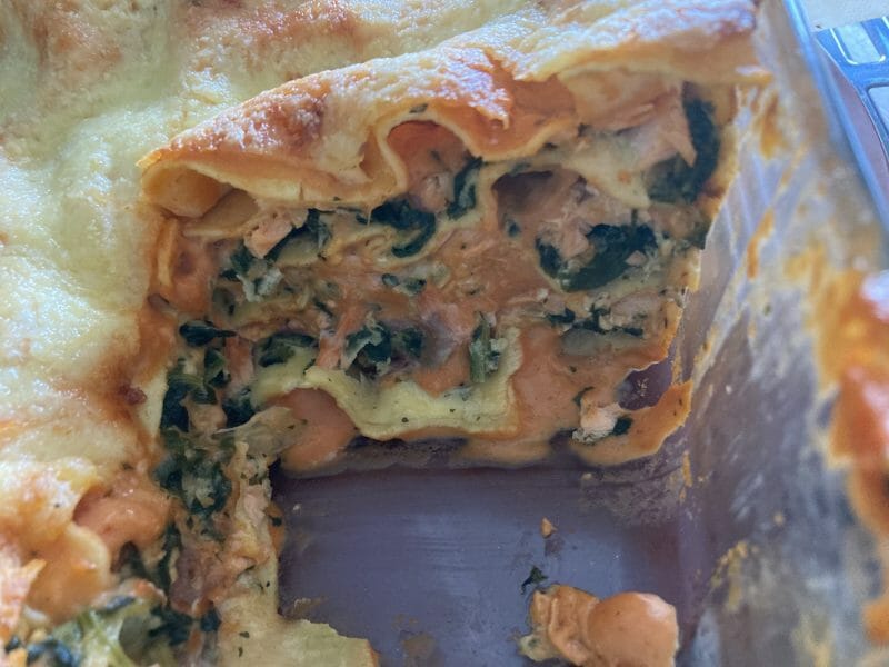 Cliquez pour zoomer ! Lasagnes au saumon et aux épinards Thermomix par Wizz