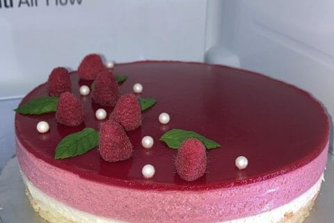 Cliquez pour zoomer ! Bavarois aux framboises Thermomix par Wizz