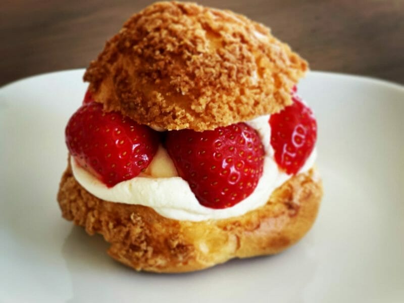 Cliquez pour zoomer ! Choux craquelin fraises chantilly Thermomix par justacy