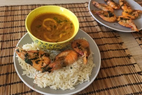 Cliquez pour zoomer ! Curry de crevettes au lait de coco Thermomix par fatimaezzahra_1
