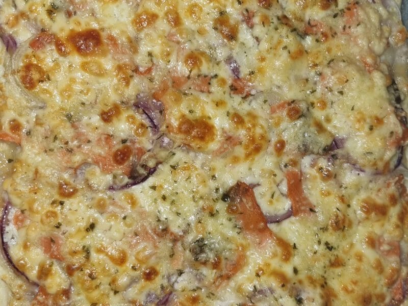 Cliquez pour zoomer ! Tarte flambée rapide au saumon fumé Thermomix par angelle99