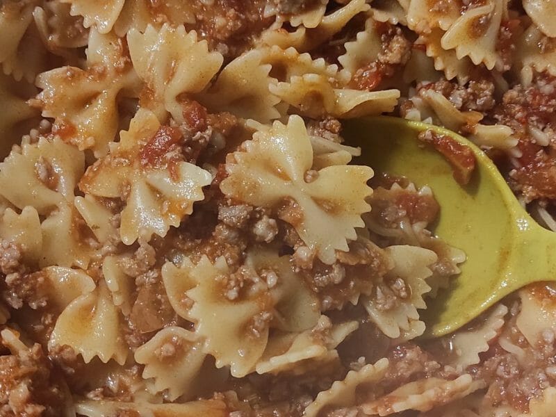 Cliquez pour zoomer ! Farfalle aux chipolatas Thermomix par brendaa_1