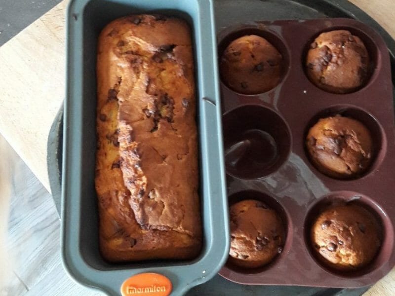 Cliquez pour zoomer ! Cake banane et pépites de chocolat Thermomix par verdou