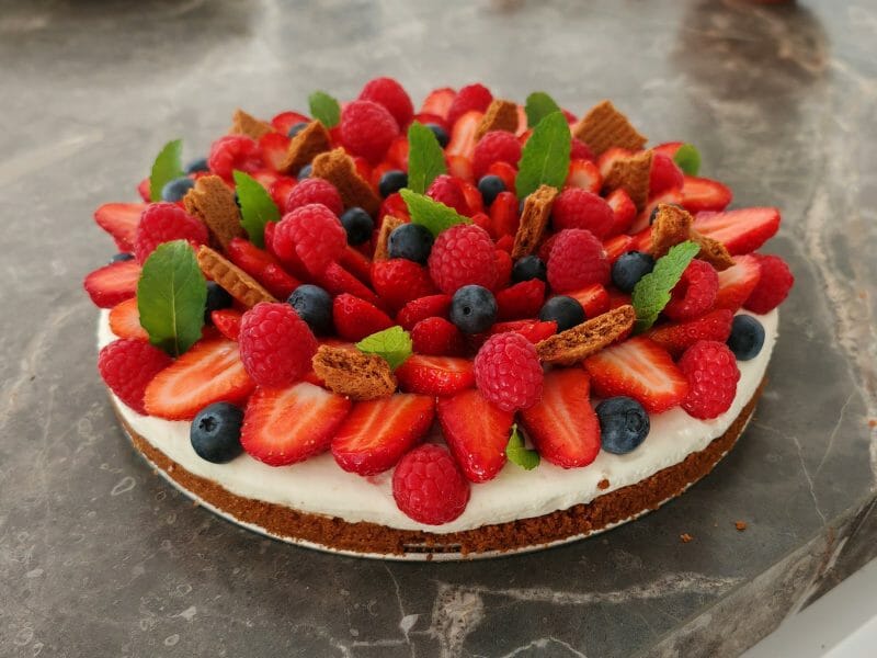 Cliquez pour zoomer ! Tarte aux fraises sans cuisson Thermomix par germain_55
