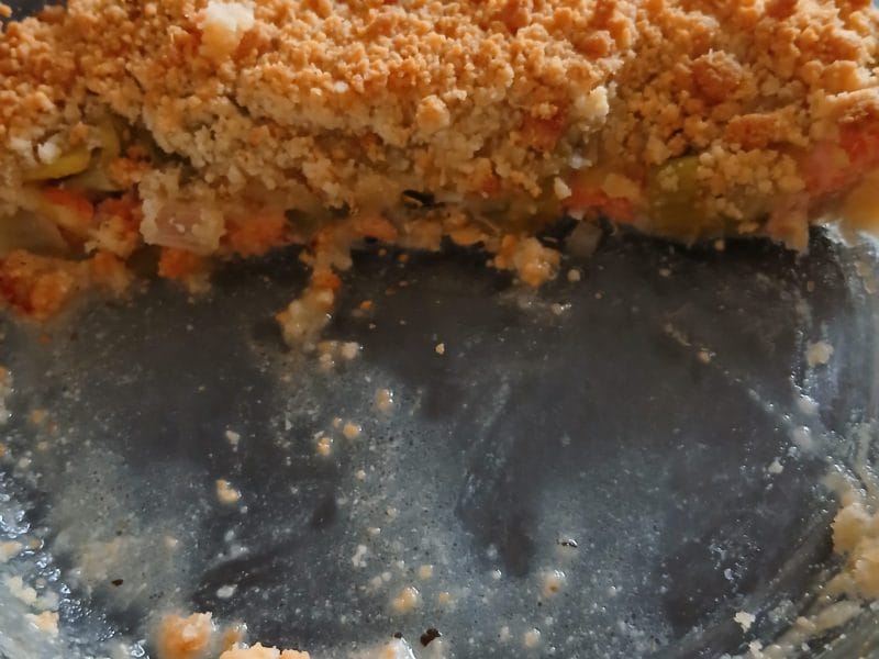 Cliquez pour zoomer ! Crumble courgettes, basilic et parmesan Thermomix par sylvie_608