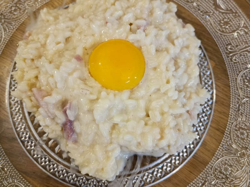Cliquez pour zoomer ! Risotto façon carbonara Thermomix par auroreavah