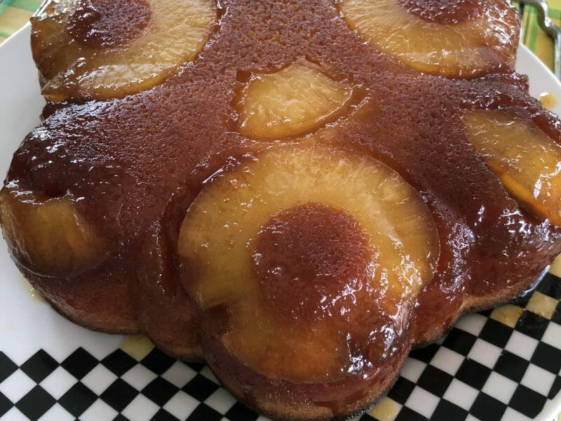Cliquez pour zoomer ! Gâteau renversé à l’ananas Thermomix par Juju974