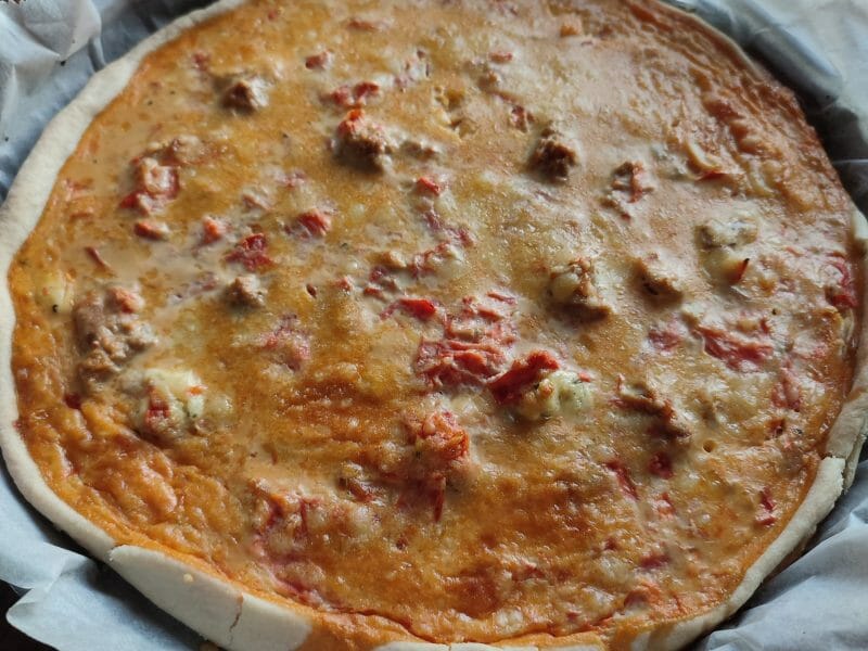 Cliquez pour zoomer ! Tarte au thon, tomate et moutarde Thermomix par lili_110