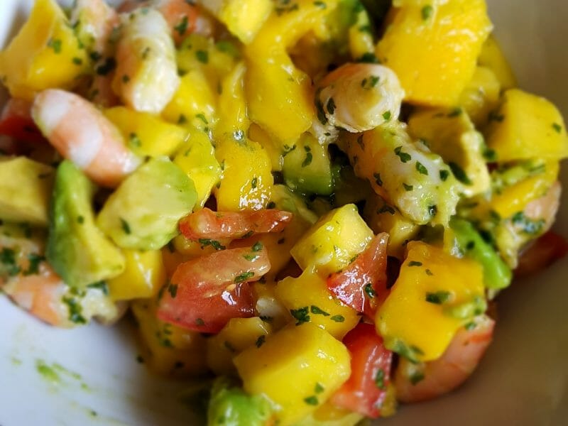 Cliquez pour zoomer ! Ceviche de crevettes, mangue, avocat Thermomix par Gaellelise