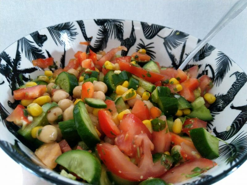 Cliquez pour zoomer ! Salade de pois chiches Thermomix par Isa1981