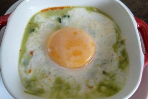 Cliquez pour zoomer ! Oeufs cocotte épinards et chorizo Thermomix par Isa1981